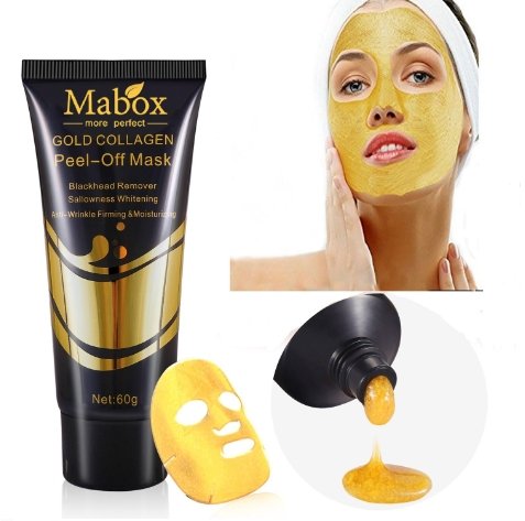 Peel Off Face Mask - 24K Gold Collagen  Blackhead Remover and Deep Cleansing