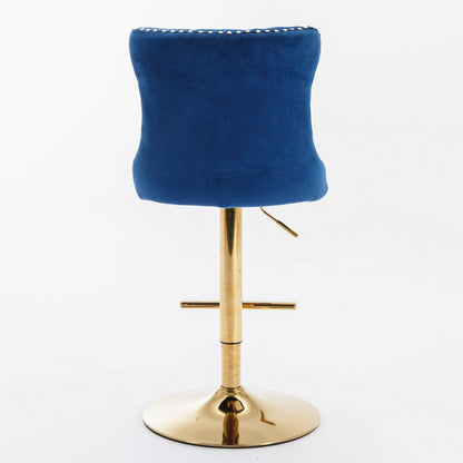 Modern Upholstered Bar Stools with Backs, Comfortable Tufted for Home, Pub, and Kitchen (Set of 2)