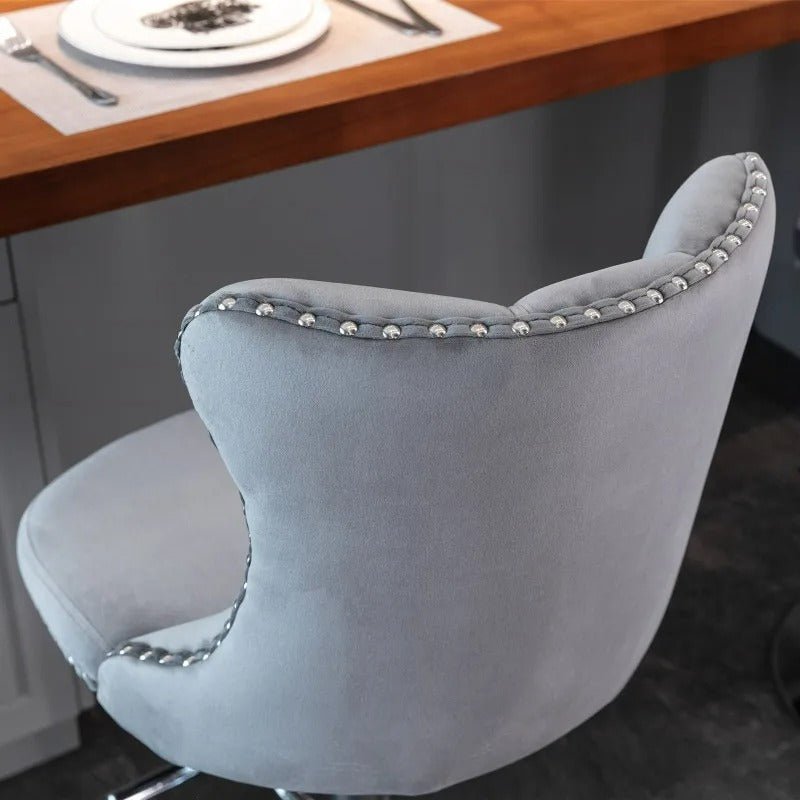 Modern Upholstered Chrome Base Bar Stools with Backs, Comfortable Tufted for Home, Pub, and Kitchen, Set of 2 (25-33 Inch)