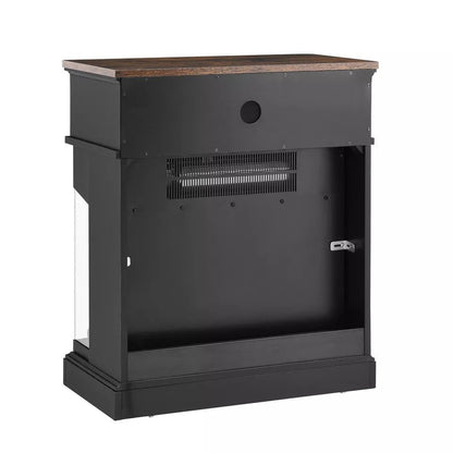 Stand Side Table with 3-Sided Glass Electric Fireplace (25inch)