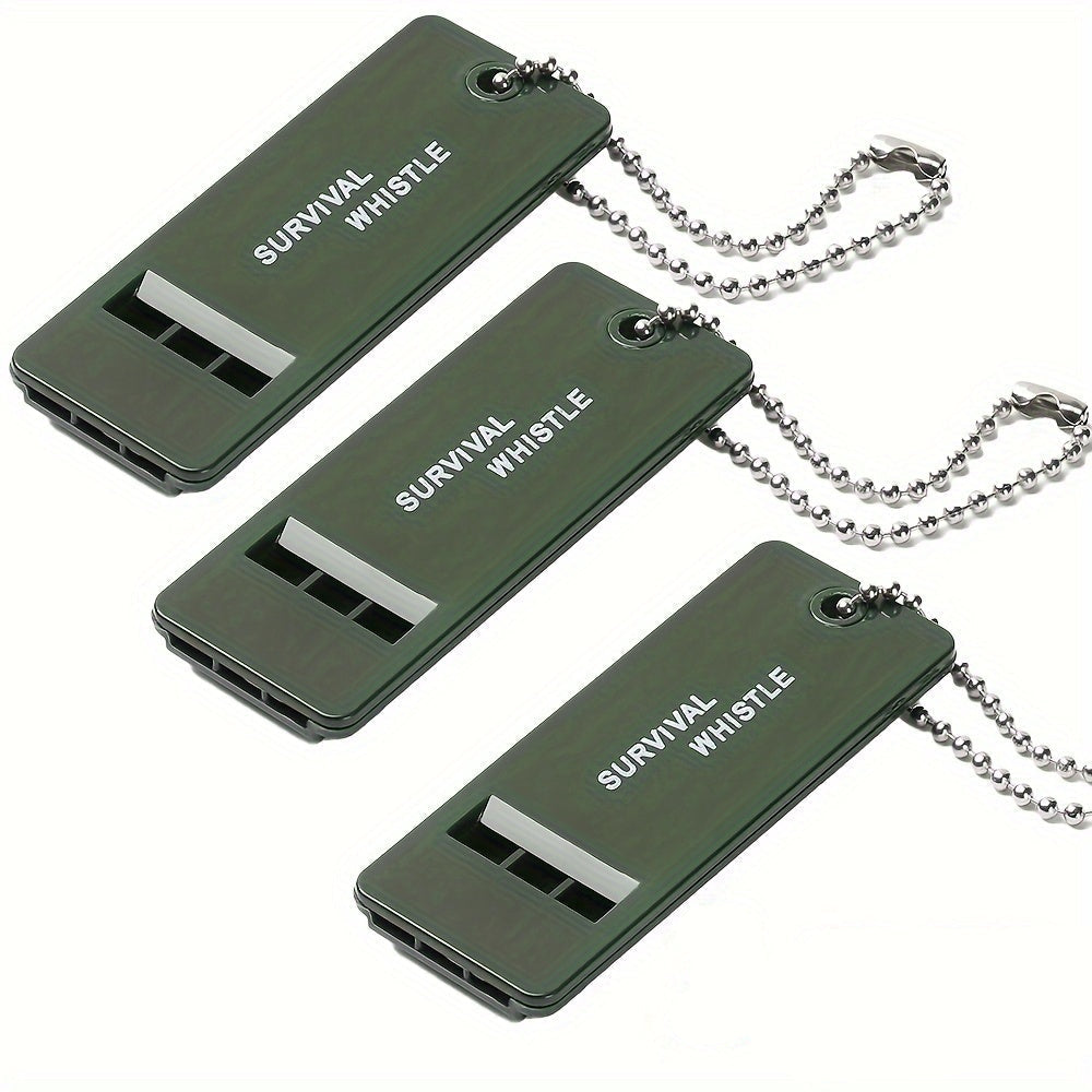 Tri-Frequency Emergency Survival Whistle – High-Pitch Outdoor Signal Tool for Camping, Hiking, Rescue Kits & Holiday Gifting