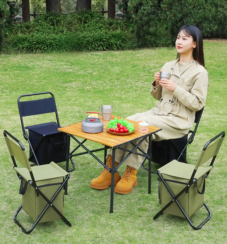 Lightweight Portable Travel Folding Chair –  Seat with Backrest and Storage Bag for Hiking, Camping, Fishing, or Outdoor Use