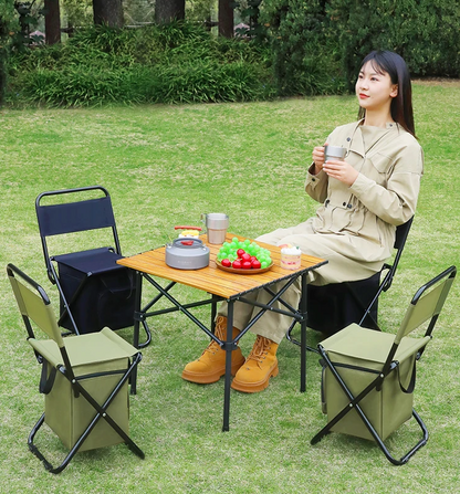 Lightweight Portable Travel Folding Chair –  Seat with Backrest and Storage Bag for Hiking, Camping, Fishing, or Outdoor Use