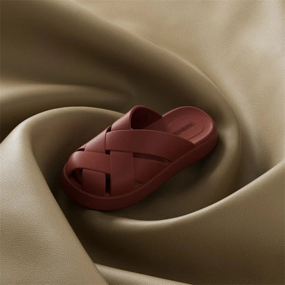Unisex Closed-Toe EVA Slippers – Soft Anti-Slip Summer Sandals for Men & Women, Outdoor Baotou House Shoes for Home Comfort