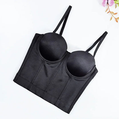 Strapless Backless Bodysuit – Sexy Slimming Crossbody Vest with Chest Wrap and Fishbone Support for Beautiful Silhouette Appeal