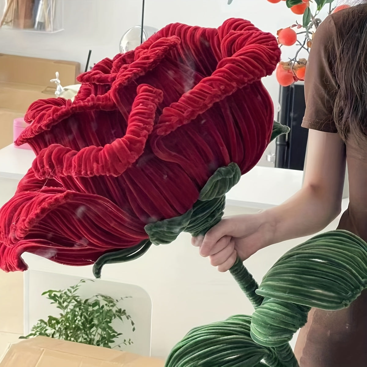 DIY Giant Rose Flower Craft Kit – 757pcs Flexible Pipe Cleaner Twist Rod Material for Handmade Decorations, Valentine’s Day, and Mother’s Day Gifts