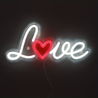 Love LED Neon Wall Sign – Romantic Glow for Weddings, Parties, Bedrooms, Bars, Galleries or Special Occasion Decor