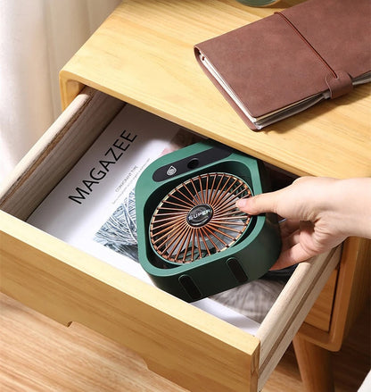 USB Mini Ice Fog Fan – Multi-Function 1200mAh Cooling Device with Humidifier, Air Conditioning Features, and Desk Portability