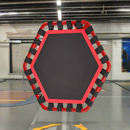 Foldable 50-Inch Hexagon Trampoline – Indoor Fitness Fun for Kids and Adults, Space-Saving Exercise Equipment for Cardio at Home