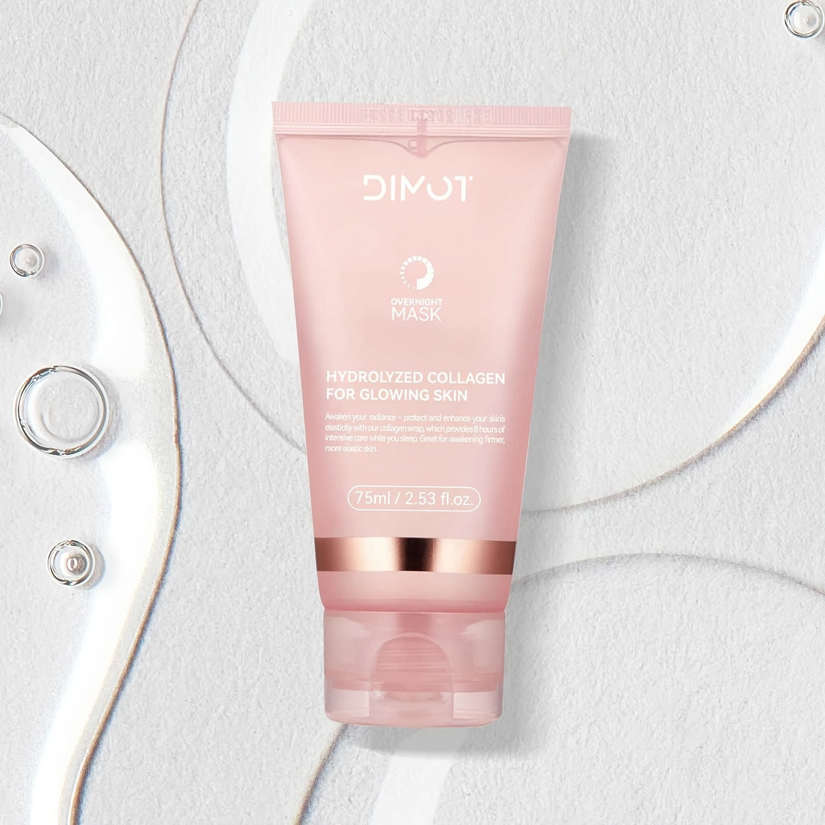 Collagen Night Mask – Alcohol-Free, Hydrating Plant Squalane Formula with Jelly Brush for Glowing Overnight Skin
