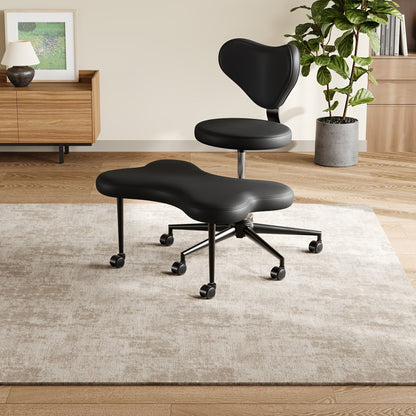Ergonomic Cross-Legged Office Chair – Swivel Meditation Seat with Lumbar Support, Adjustable Height & Modern Design