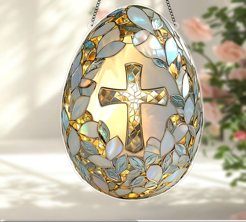Easter Egg Acrylic Suncatchers – Colorful Spring Window Decor for a Joyful and Festive Easter Holiday Vibe