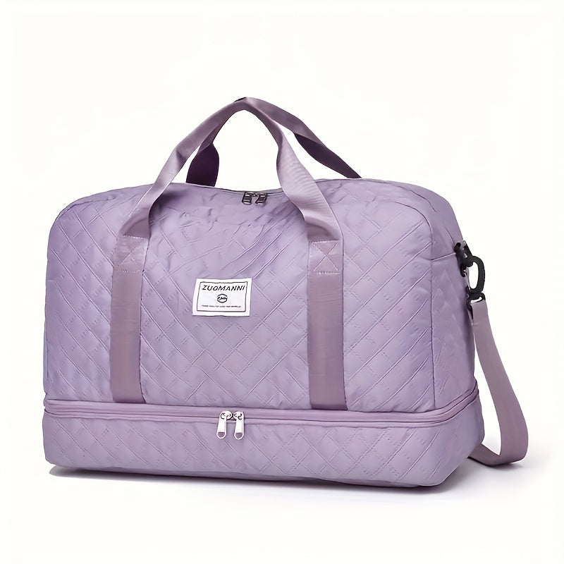 Luxury Large-Capacity Duffel Bag – Dry/Wet Separation, Multiple Pockets, Shoulder & Crossbody Strap, Perfect for Gym, Travel, and Weekend Getaways