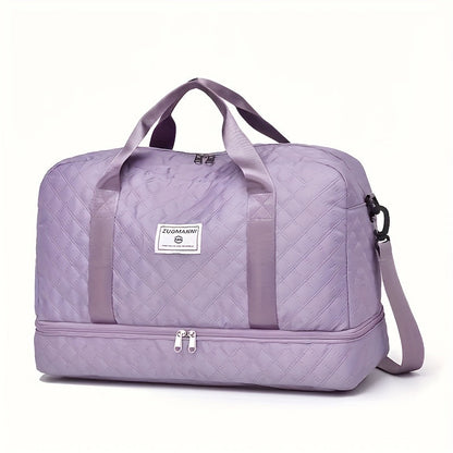 Luxury Large-Capacity Duffel Bag – Dry/Wet Separation, Multiple Pockets, Shoulder & Crossbody Strap, Perfect for Gym, Travel, and Weekend Getaways