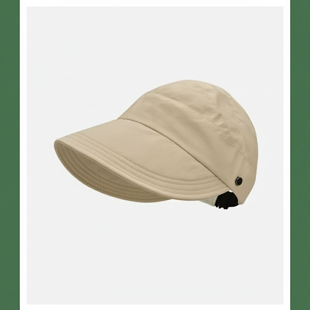 Breathable Polyester Sun Visor Hat – Quick-Dry Adjustable Cap with Wide Brim, Lightweight & Foldable for Hiking & Riding
