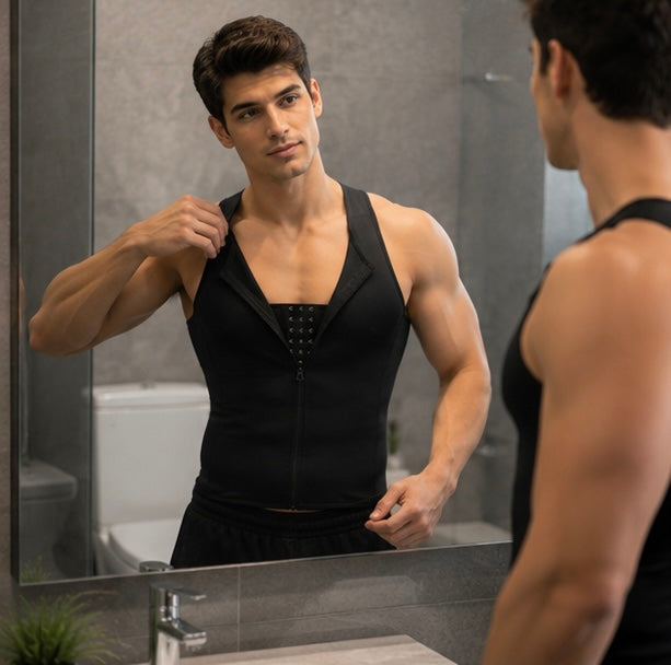 Men's Compression Shapewear Vest - Slimming Waist Trainer Top for Body Sculpting, Support and Everyday Confidence