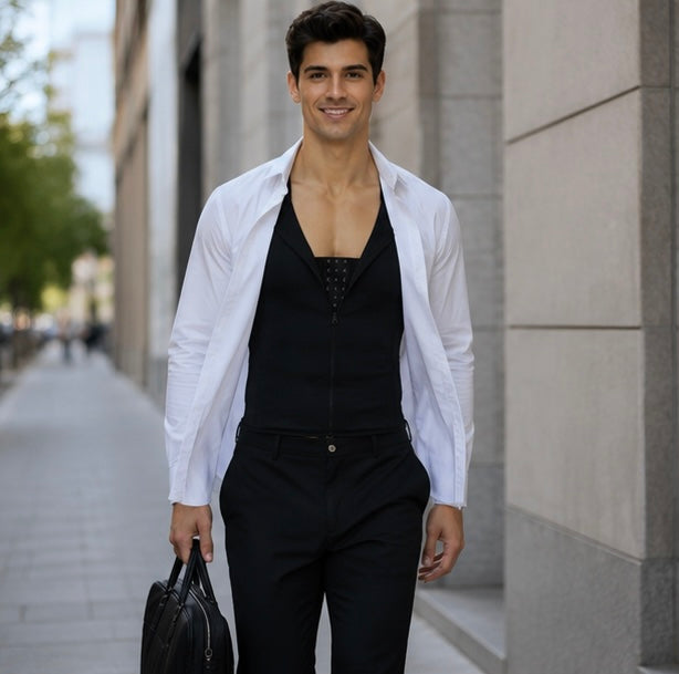 Men's Compression Shapewear Vest - Slimming Waist Trainer Top for Body Sculpting, Support and Everyday Confidence