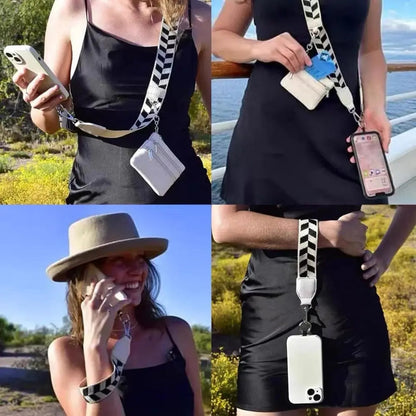 Adjustable Phone Strap with Zipper Pouch – Anti-Lost Crossbody Lanyard for Women, Secure & Stylish Phone Holder, Bag Accessory