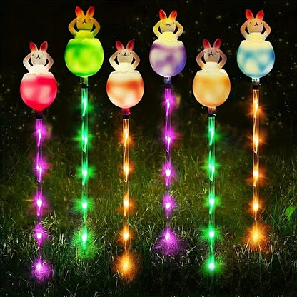Easter Bunny Eggshell Ground Light String – Glowing Decorative Lights for Festive Yard Displays, Egg Hunts, and Spring Cheer