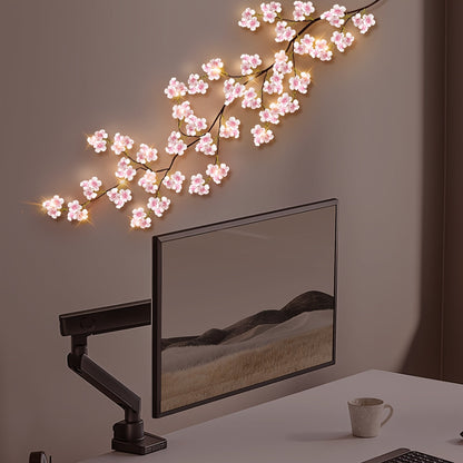 LED Cherry Blossom Branch Lights – 100m USB Powered Floral String Lights for Weddings, Bedrooms, Parties, and Festive Décor