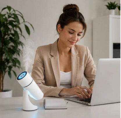 Wireless USB Air Humidifier - Rechargeable Aromatherapy Diffuser with Ultrasonic Cool Mist for Bedrooms, Offices and Relaxation