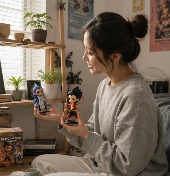 Blind Box Figure - Collectible Surprise Toy Featuring Nezha and Ao Bing Character Series