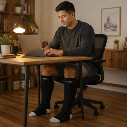 Electric Heated Socks - Rechargeable Thermal Foot Warmers with Adjustable Heating Modes for Winter Outdoor Activities