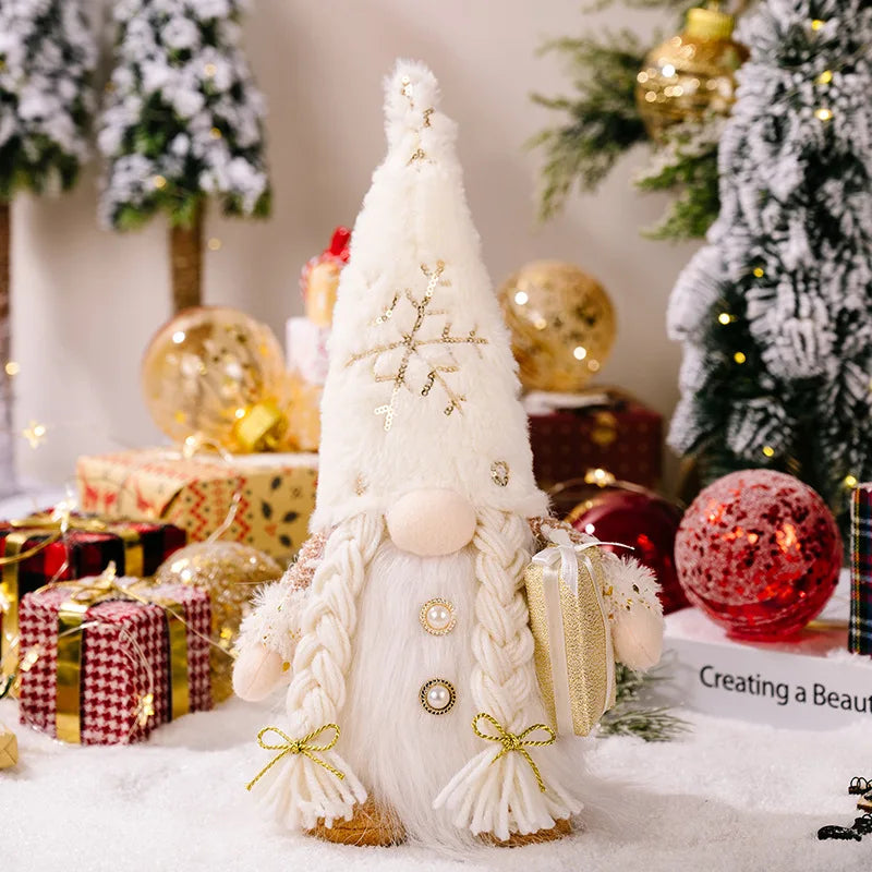 LED Gnome Couple Night Light – Christmas Sledge Elf Decoration for 2025 Gifts, New Year Displays & Valentine’s Surprises