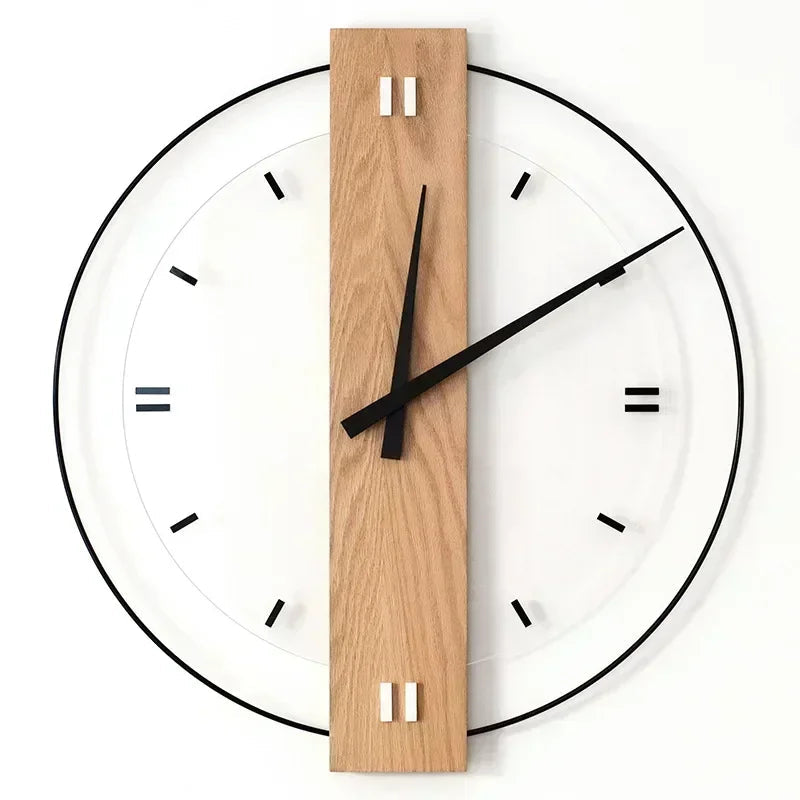 Nordic Minimalist Wall Clock – Modern Silent Living Room Clock for Home, Restaurant & Interior Aesthetic Decor