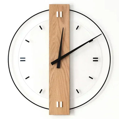 Nordic Minimalist Wall Clock – Modern Silent Living Room Clock for Home, Restaurant & Interior Aesthetic Decor