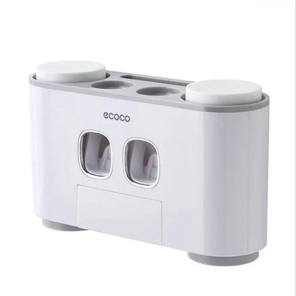 Wall Mounted Automatic Toothpaste Dispenser Set – Magnetic Toothbrush Holder for a Clean, Modern Bathroom Experience