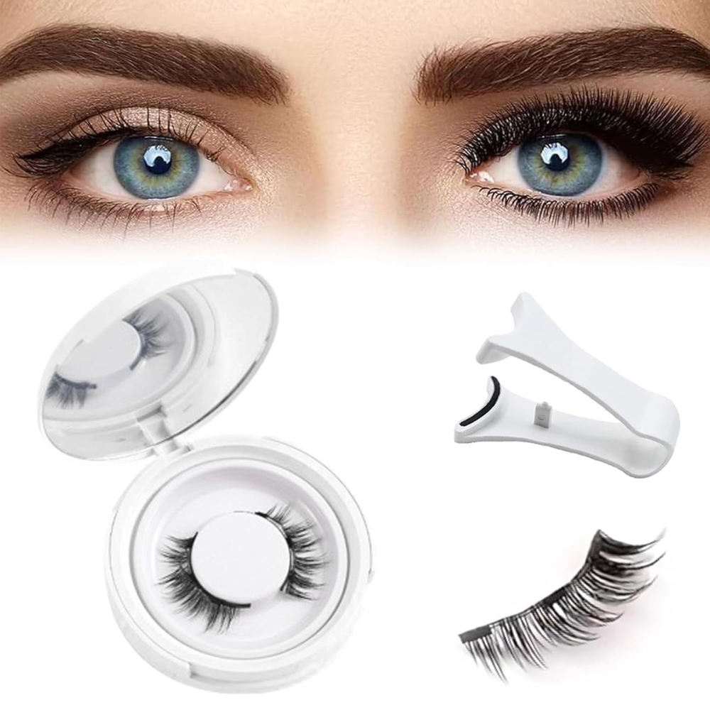 Reusable Magnetic Eyelash & Tweezer Set – No Glue Needed