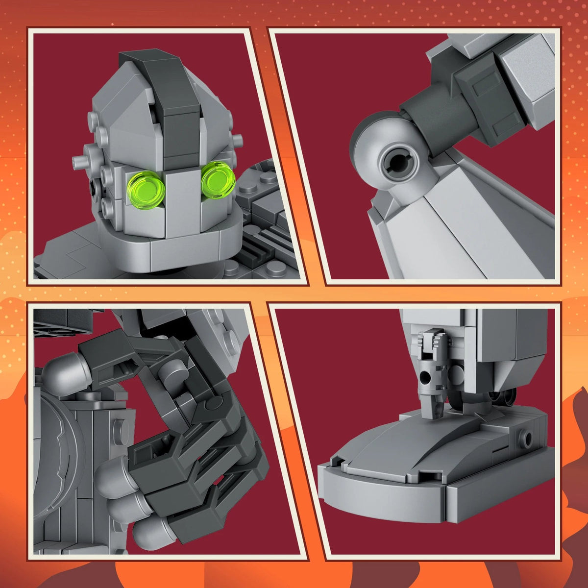 Metal Giant Robot Building Block Set – 883pcs. Classic Action Movie Model Kit, Ultimate Gift for Kids, Collectors & Sci-Fi Fans