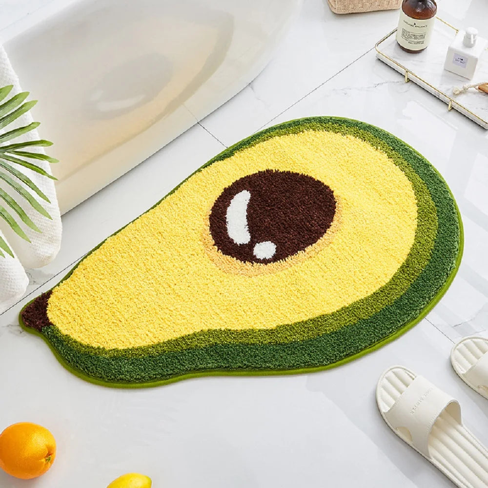 Passion Fruit Shaped Rug - Non-Slip Cartoon Bath Mat for Bathrooms, Kitchens, Bedrooms and Fun Home Decor
