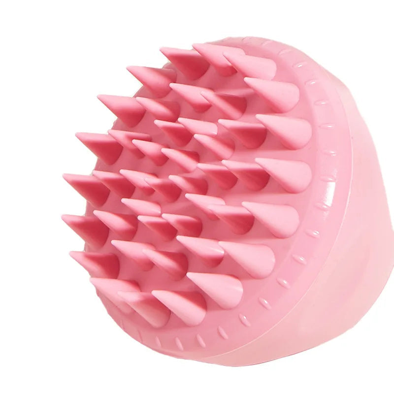 Silicone Scalp Shampoo Brush – Hair Massage Scrubber for Dandruff Removal and Healthy Scalp Care