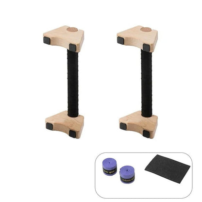 Wooden Push-Up Stand Handles – Non-Slip Calisthenics Parallettes for Home Fitness, Strength Training and Upper Body Workouts