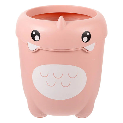 Dinosaur Pattern Kids Room Trash Can – Creative Lidless Wastebasket for Children’s Bedrooms, Playrooms, and Study Areas