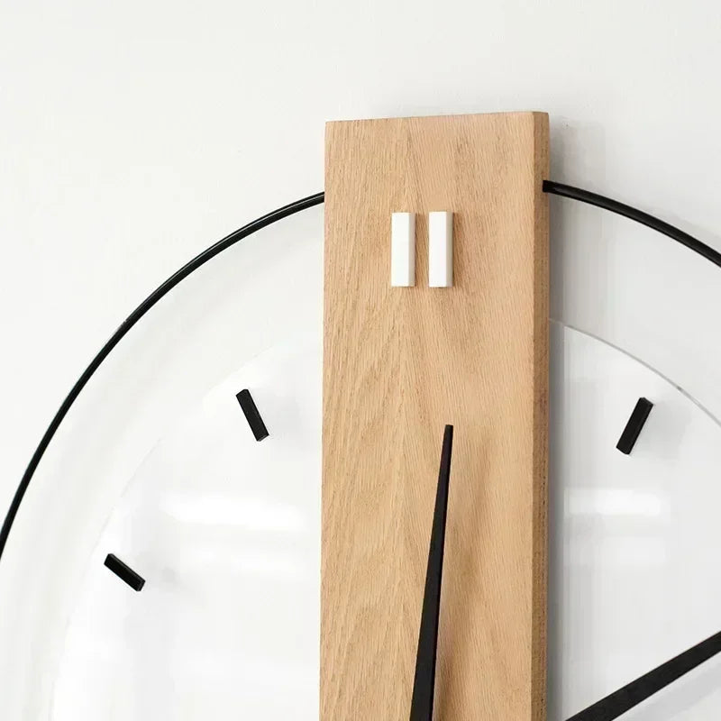 Nordic Minimalist Wall Clock – Modern Silent Living Room Clock for Home, Restaurant & Interior Aesthetic Decor