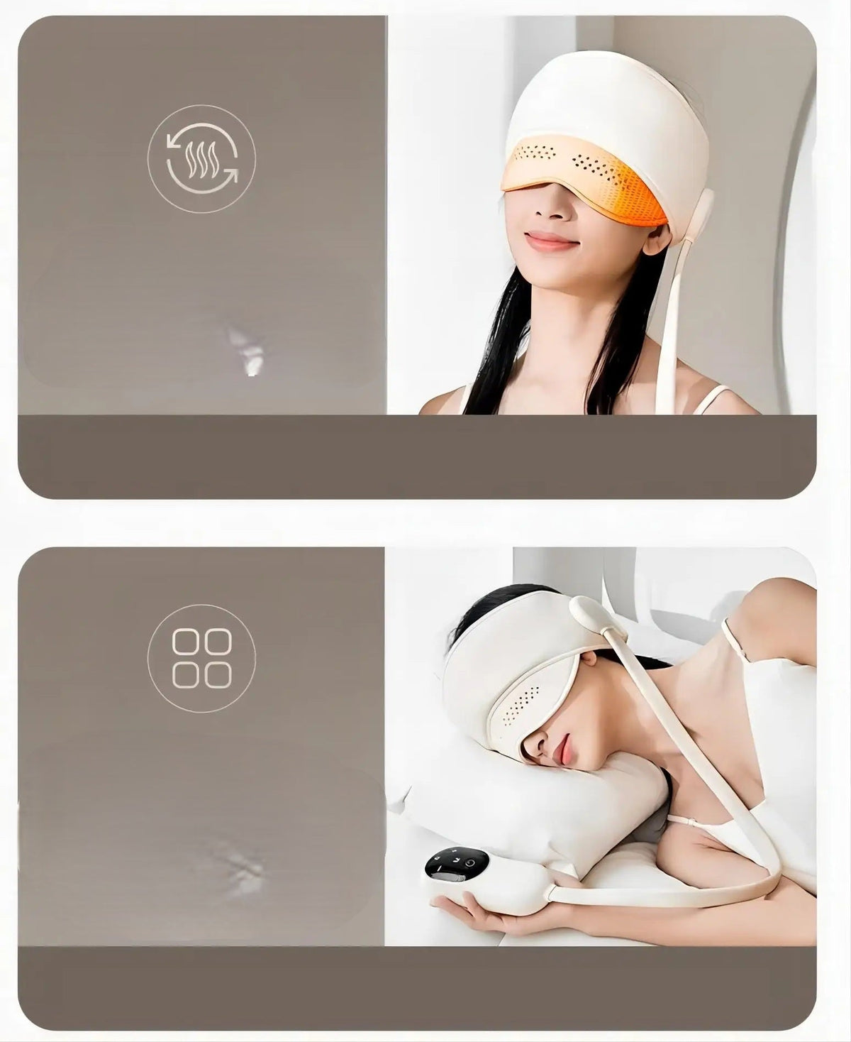 Air Pressure Head Massager with Heat – 6 Airbags and 360° Eye Massage for Deep Relaxation, Stress Relief, and Better Sleep Quality