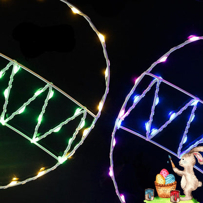 Easter Egg LED Window Lights – 2pcs Colorful Battery-Operated Resin Decor with Suction Cups, Great for Indoor Festive Display