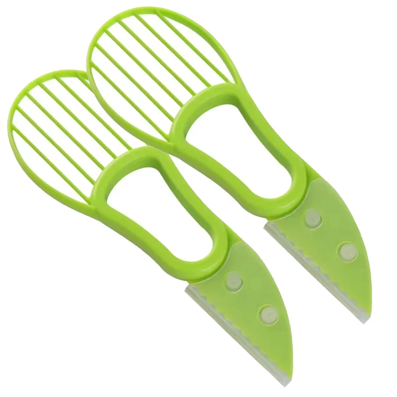 Three-in-One Avocado Slicer Set – Fruit Peeler, Corer and Pulp Separator Kitchen Tool for Easy Avocado Preparation