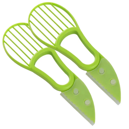 Three-in-One Avocado Slicer Set – Fruit Peeler, Corer and Pulp Separator Kitchen Tool for Easy Avocado Preparation