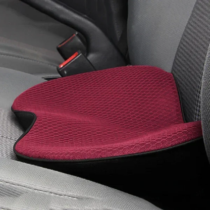 Car Seat Cushion – 2-in-1  Memory Foam Lumbar Support & Height-Boosting Breathable Pad