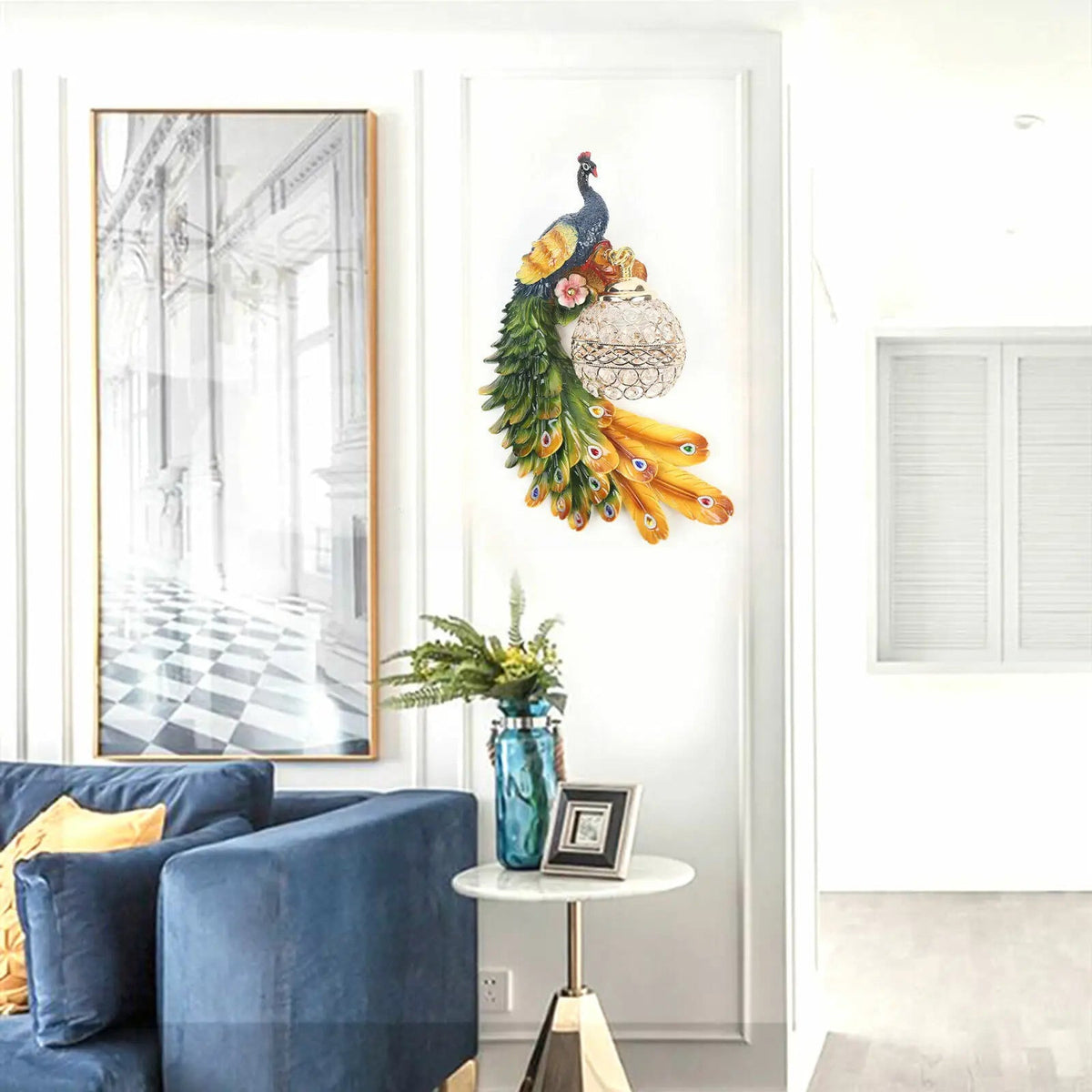 Peacock Wall Lamp Sconce – European Style Decorative Wall Light for Elegant Home Interior Lighting