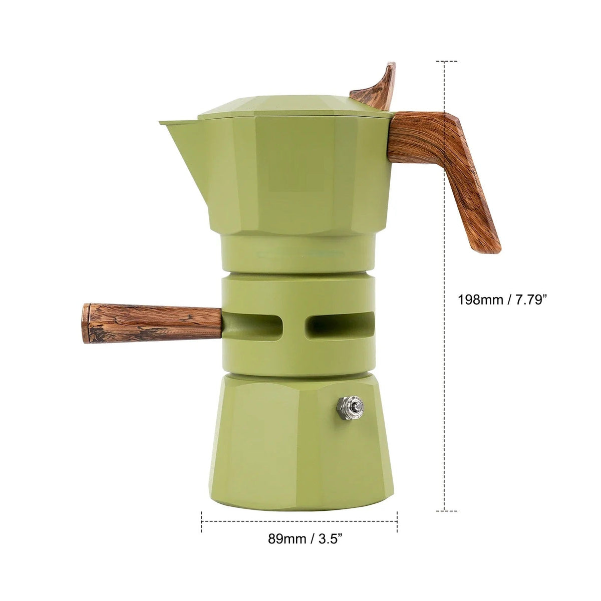 Aluminum Espresso Moka Pot – Temperature-Controlled Italian Coffee Percolator for Authentic Espresso Brewing