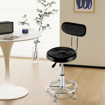 Swivel Workshop Stool – Adjustable Hydraulic Garage Seat with Backrest & Footrest