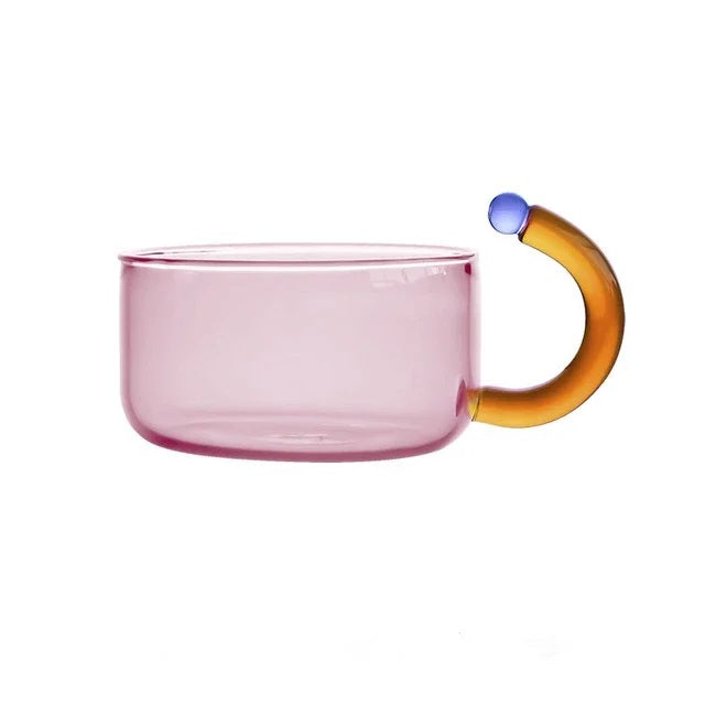 Colorful Glass Teapot Set – Tea Water Separation Filtration Teapot and Cups for Creative Drinkware Brewing