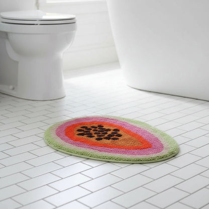 Passion Fruit Shaped Rug - Non-Slip Cartoon Bath Mat for Bathrooms, Kitchens, Bedrooms and Fun Home Decor