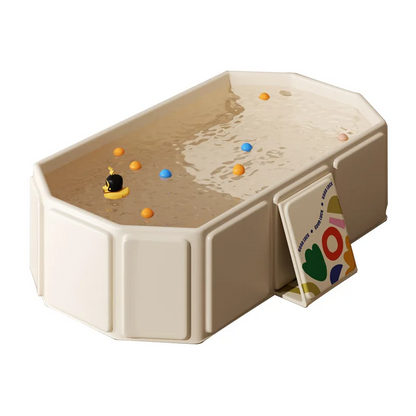 Kids Portable Collapsible Bathtub – Odor-Free, Space-Saving PVC Bath Tub with Anti-Slip Base, Ideal for Home or Travel for Ages 0–8