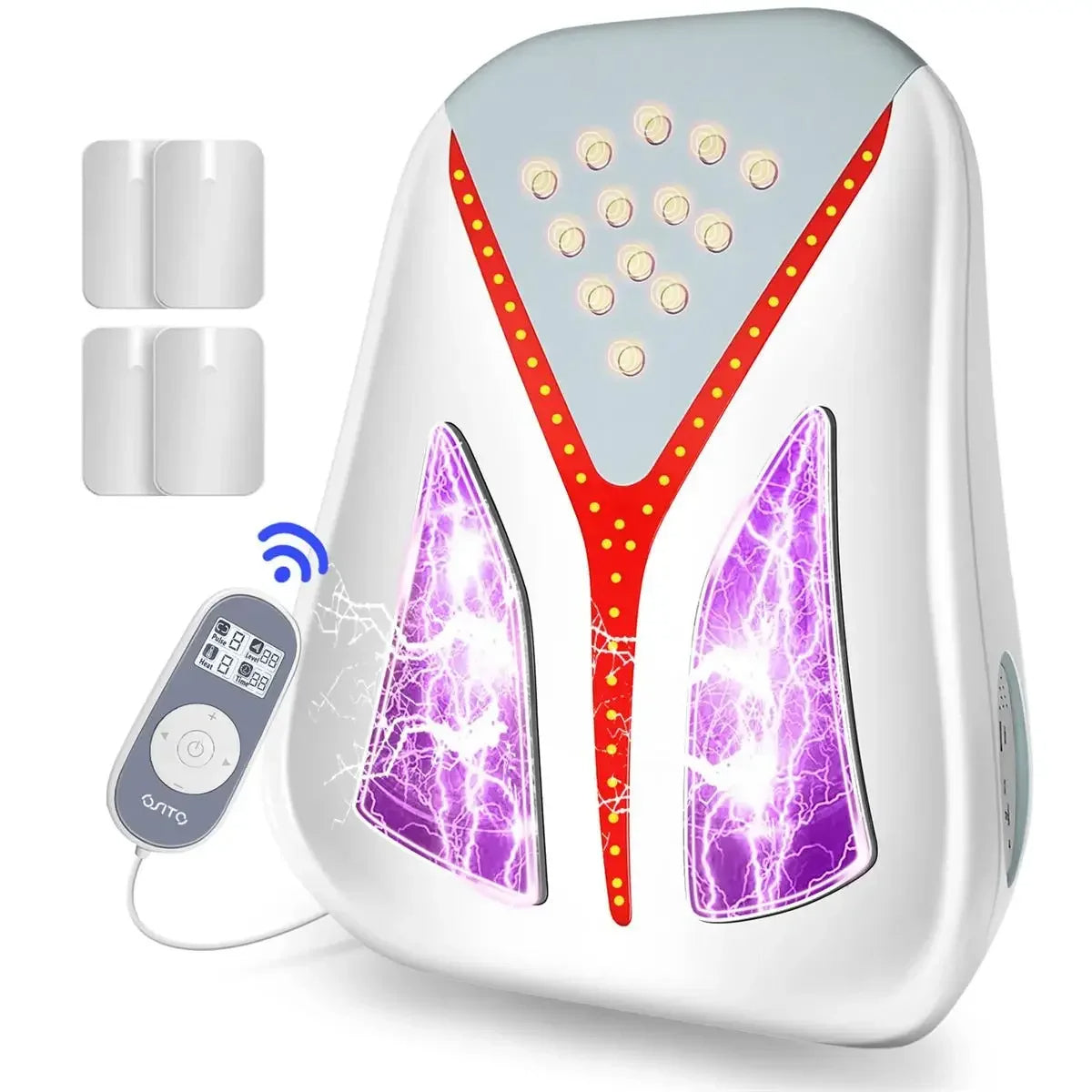 Infrared Heating EMS Back Massager – Hot Compress Waist Belt with TENS Therapy for Pain Relief, Lumbar Comfort, and Relaxation
